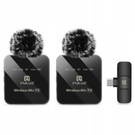 Mikrofon krawatowy Puluz PU648B USB-C 2 szt. Czarny - Black