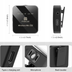 Mikrofon krawatowy Puluz PU648B USB-C 2 szt. Czarny - Black