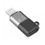 Adapter OTG Puluz Lightning na USB-C Szary - Grey