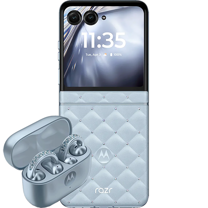 Motorola Razr 60 5G 8/256GB + Buds Loop Bundle Swarovski Edition Błękitny - Ice Melt