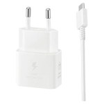 Ładowarka sieciowa Samsung 25 W USB-C + kabel USB-C Biała - White