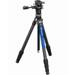 Statyw Leofoto LY-224C + Głowica BV-0R + Poziomica LB-38 Czarny - Black