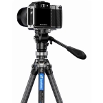 Statyw Leofoto LY-224C + Głowica BV-0R + Poziomica LB-38 Czarny - Black