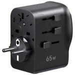 Adapter podróżny Ugreen S550 65 W 2x USB-C USB-A Czarny - Black