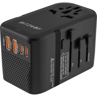Adapter podróżny Blitzwolf BW-TA3 2x USB-C 2x USB-A Czarny - Black