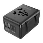 Adapter podróżny Blitzwolf BW-TA1 2x USB-C 2x USB-A Czarny - Black