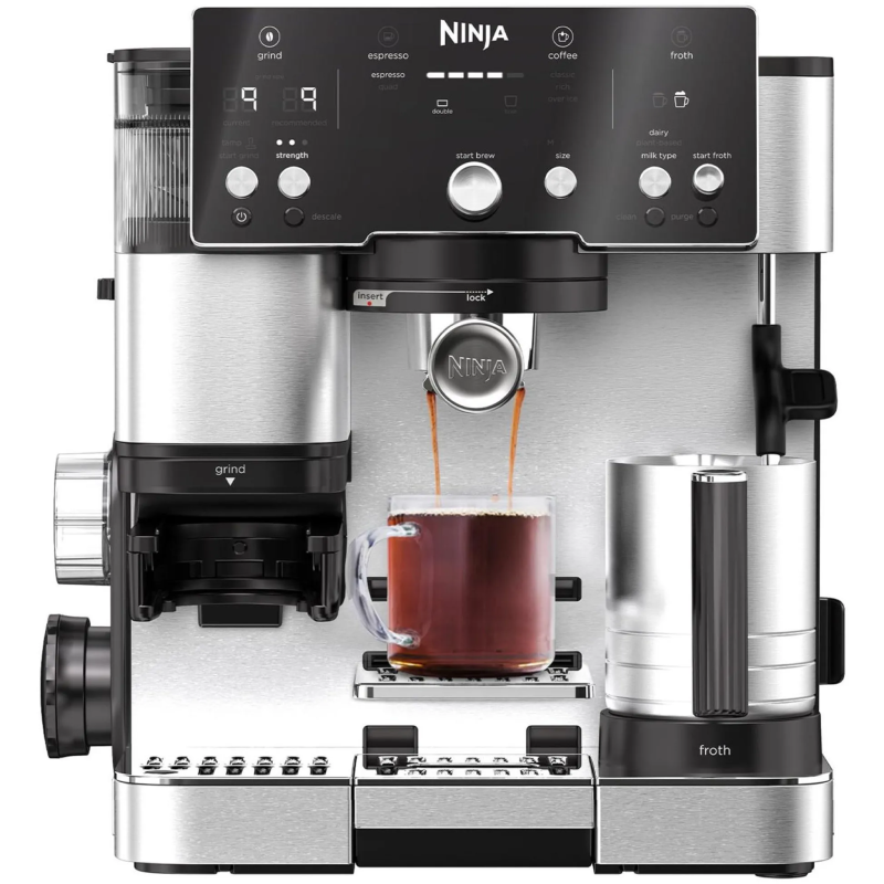 Ekspres kolbowy do kawy Ninja Luxe Essential ES501EU Srebrny - Silver