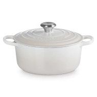 Brytfanna żeliwna Le Creuset 24 cm Kremowa - Meringue creme