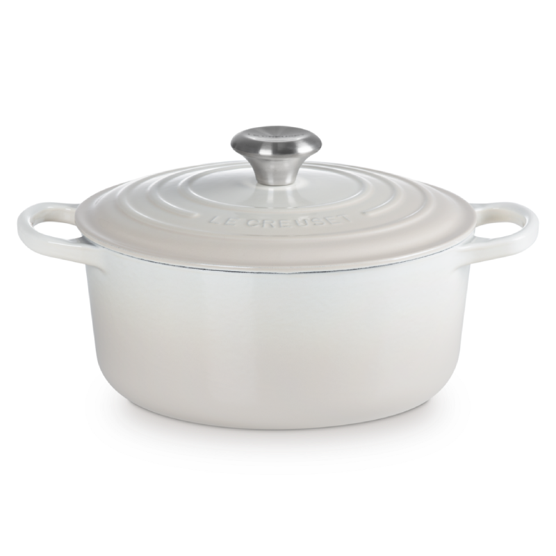 Brytfanna żeliwna Le Creuset 24 cm Kremowa - Meringue creme
