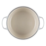 Brytfanna żeliwna Le Creuset 24 cm Kremowa - Meringue creme