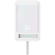 Powerbank magnetyczny USAMS XM Series CD219 10000 mAh USB-C 22.5 W Biały - White