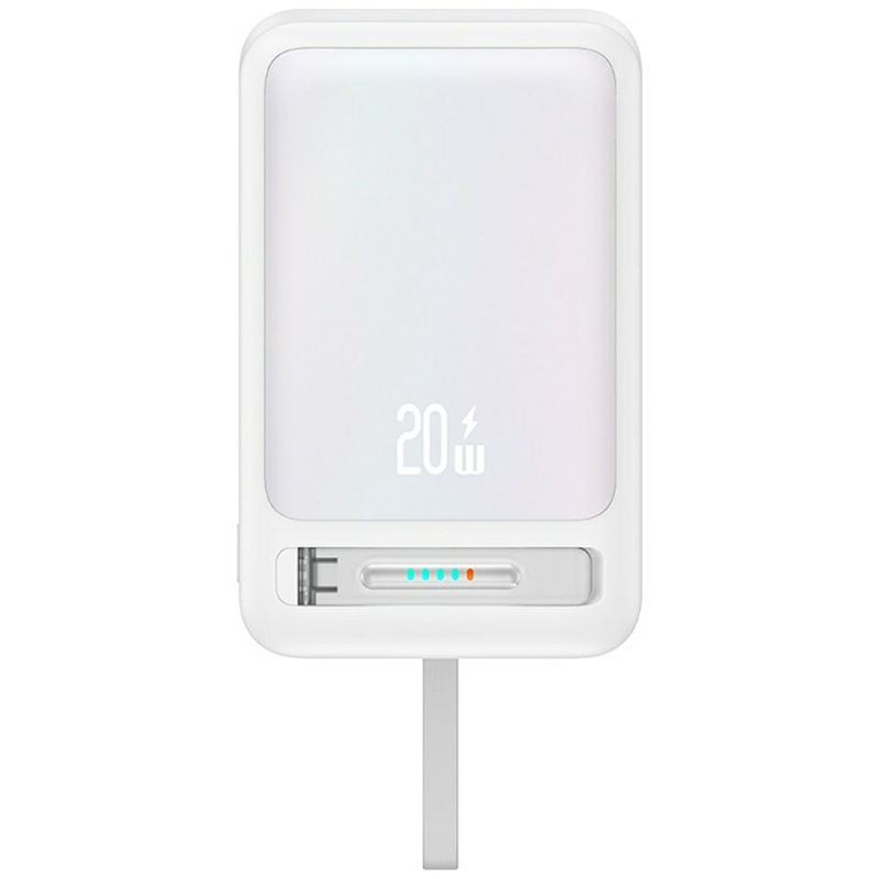 Powerbank magnetyczny USAMS XM Series CD219 10000 mAh USB-C 22.5 W Biały - White