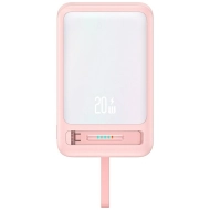 Powerbank magnetyczny USAMS XM Series CD219 10000 mAh USB-C 22.5 W Różowy - Pink