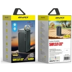 Powerbank AWEI PA-13 50000 mAh 22.5 W Czarny - Black