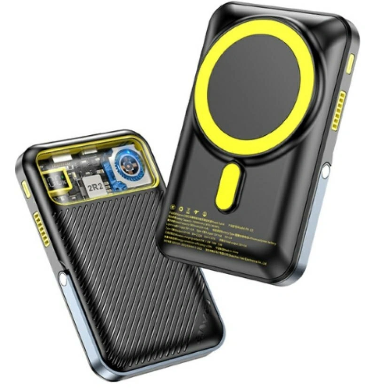 Powerbank indukcyjny AWEI PA-10 10000 mAh 20 W Czarny - Black