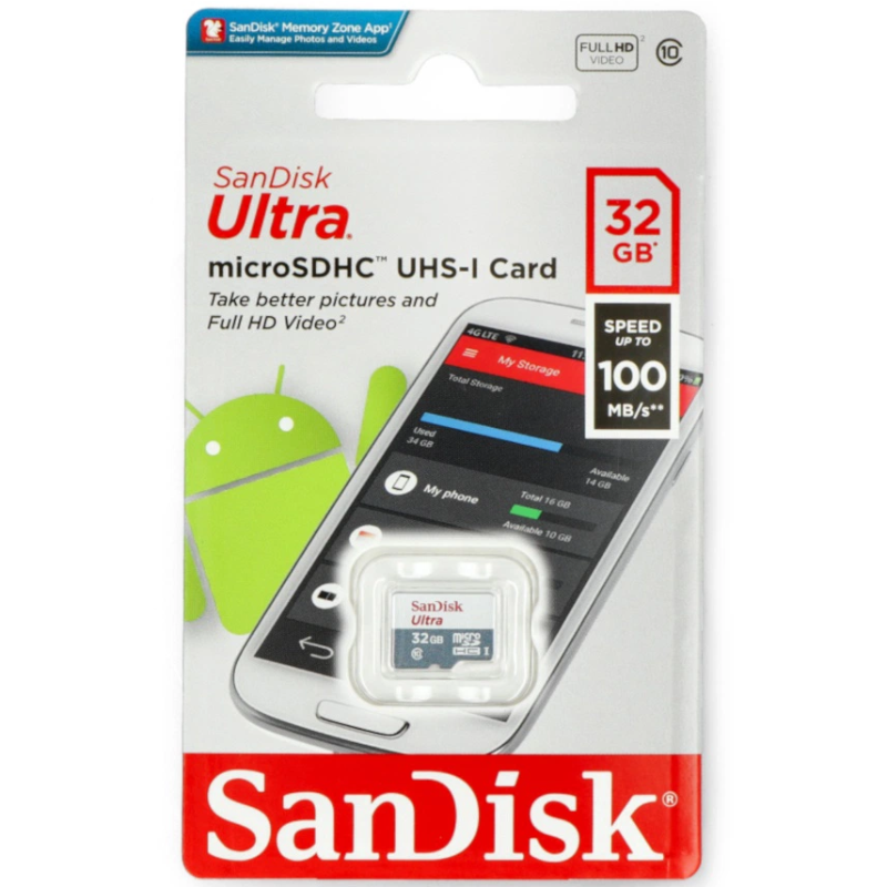 Karta pamięci SanDisk Ultra microSD 32 GB 100 MB/s