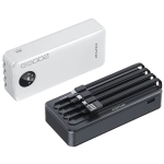 Powerbank AWEI P134K 20000 mAh 22.5 W + Kable USB-A/USB-C/Lightning/microUSB Czarny - Black