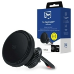 Uchwyt samochodowy z ładowarką 3mk Car MagCharger 15 W Czarny - Black