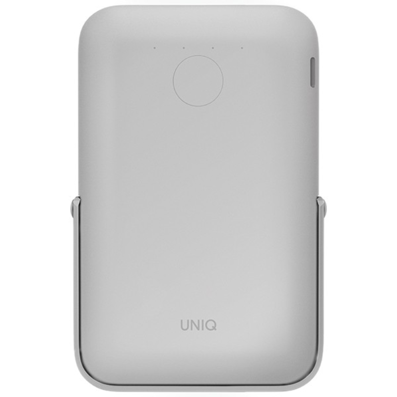 Powerbank magnetyczny UNIQ Hoveo 5000 mAh USB-C 20 W PD Jasnoszary - Chalk grey