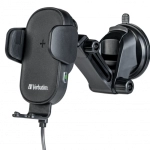 Uchwyt samochodowy z ładowarką Verbatim FWC-01 15 W Czarny - Black