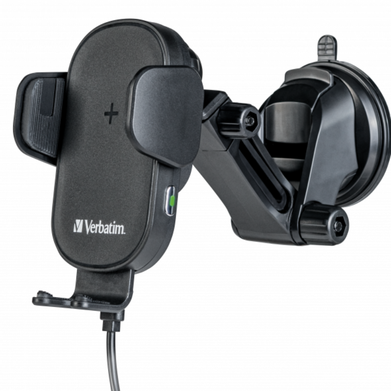 Uchwyt samochodowy z ładowarką Verbatim FWC-01 15 W Czarny - Black