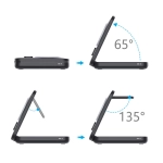 Ładowarka indukcyjna 3mk MagRocket 3w1 15 W Qi2 MPP Czarna - Black