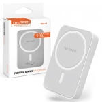 Powerbank magnetyczny Teltech TPM-05 5000 mAh 15 W Biały - White
