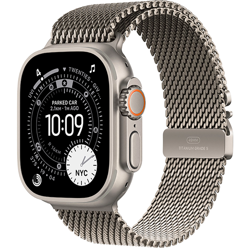 Apple Watch Ultra 3 (2025) GPS + Cellular 49mm koperta tytanowa Natural + pasek Natural Titanium Milanese Loop M