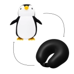 Poduszka podróżna pluszak Trusty pingwin 35 cm Czarna - Black