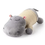 Pluszak z kocem Trusty TR-K02 hipopotam 60 cm Szary - Grey
