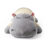 Pluszak z kocem Trusty TR-K02 hipopotam 60 cm Szary - Grey