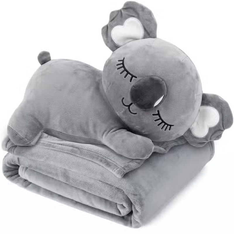 Pluszak z kocem Trusty TR-K06 koala 30 cm Szary - Grey