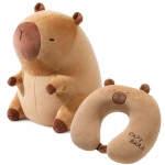 Poduszka podróżna pluszak Trusty kapibara 30 cm Brązowa - Brown