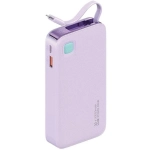 Powerbank USAMS US-CD225 Lightning Retractable 10000 mAh 20 W Fioletowy - Purple