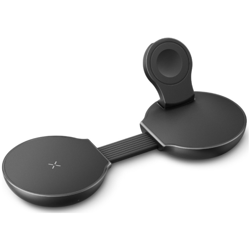 Ładowarka indukcyjna Energea Alumag Trio 2 3w1 Qi2 25 W Grafitowa - Graphite
