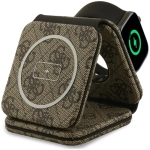 Ładowarka indukcyjna Guess 3w1 4G 15 W MagSafe Brązowa - Brown