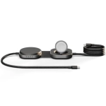 Ładowarka indukcyjna 2w1 Zens Pro 3 Qi2 15 W USB-C/USB-C Czarna - Black