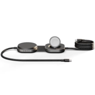 Ładowarka indukcyjna 2w1 Zens Pro 3 Qi2 15 W USB-C/USB-C Czarna - Black