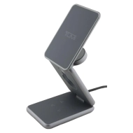 Ładowarka indukcyjna TUMI 3w1 15 W + pokrowiec Szara - Grey