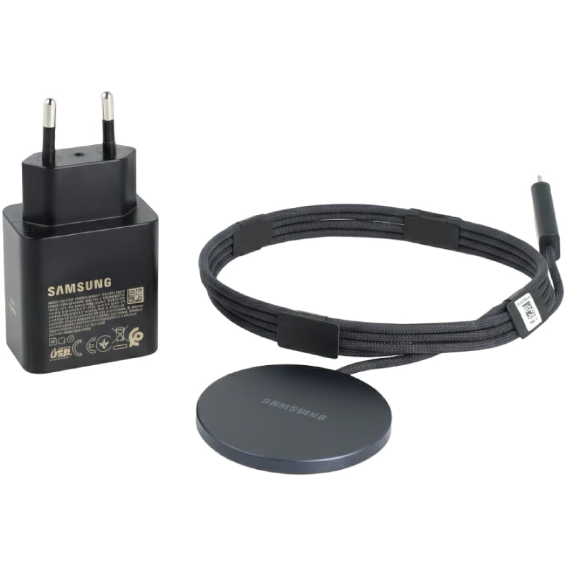 Ładowarka indukcyjna Samsung EP-P2900BB 25 W Qi2 + ładowarka sieciowa 45 W Czarna - Black