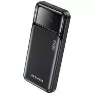 Powerbank AWEI PA-90 10000 mAh 22.5 W PD 2x USB-C Czarny - Black