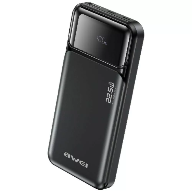 Powerbank AWEI PA-90 10000 mAh 22.5 W PD 2x USB-C Czarny - Black