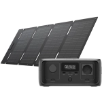 Stacja zasilania EcoFlow River 3 + panel fotowoltaiczny 45 W Czarna - Black
