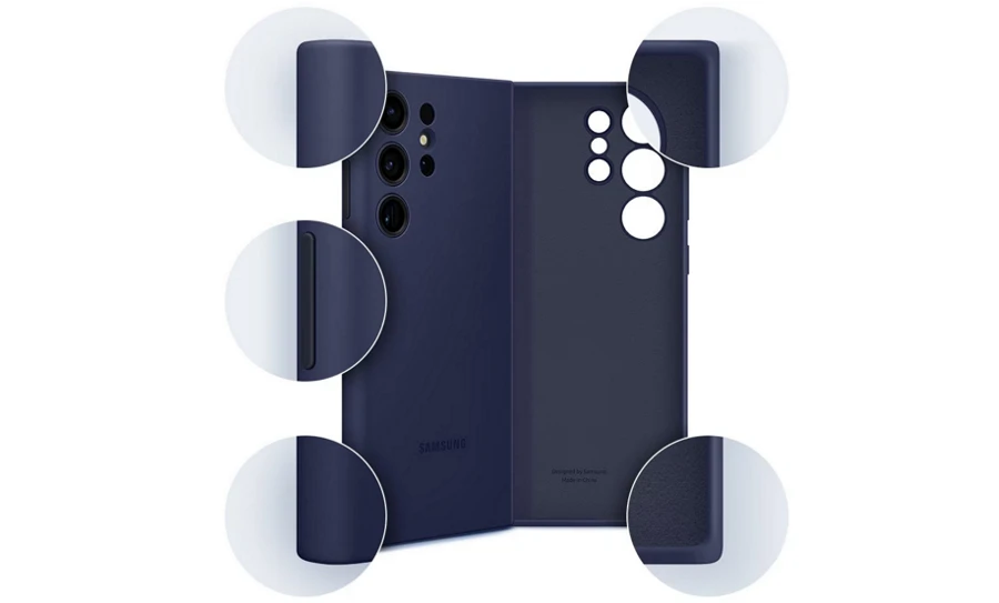 Etui Samsung Silicone Case do Galaxy S23 Ultra granatowe