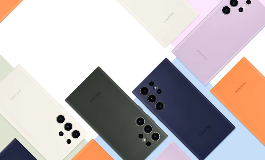 Etui Samsung Silicone Case do Galaxy S23 Ultra granatowe