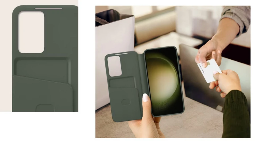 Pokrowiec Samsung Smart View Wallet Case do Galaxy S23 Cream