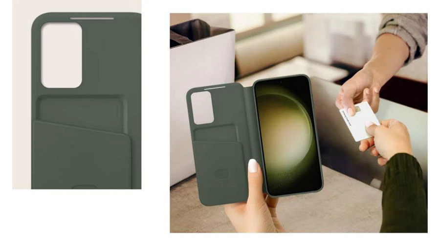 Pokrowiec Samsung Smart View Wallet Case do Galaxy S23+ Green