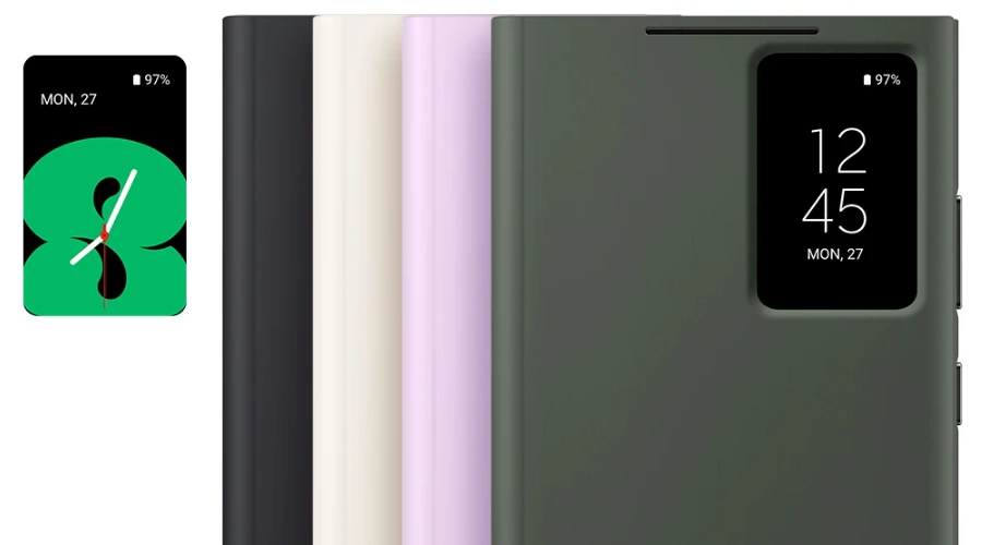 Pokrowiec Samsung Smart View Wallet Case do Galaxy S23 Ultra Cream