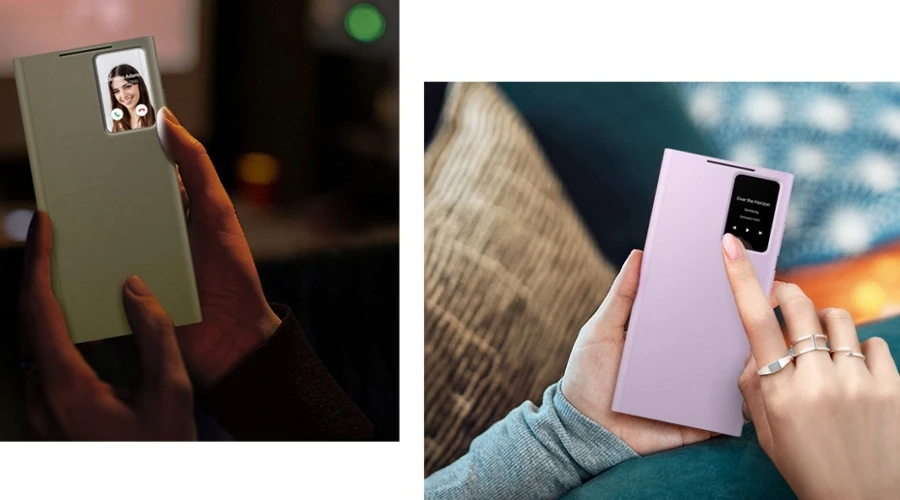 Pokrowiec Samsung Smart View Wallet Case do Galaxy S23 Ultra Lavender