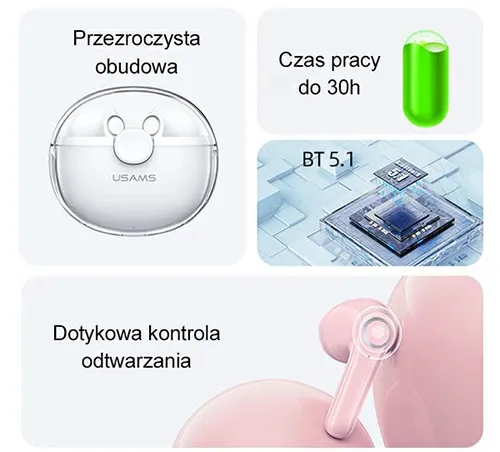 Słuchawki Bluetooth 5.1 TWS USAMS